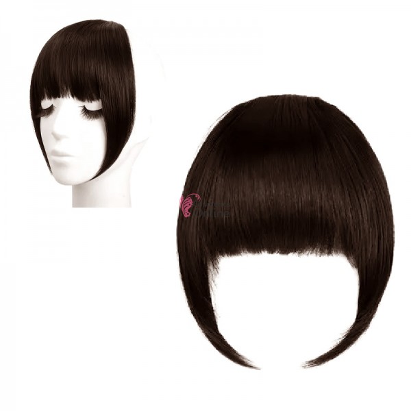 Breton cu suvite laterale din par artificial 861A6A  Saten Inchis